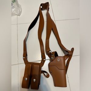 Glock Shoulder Holster, Tan, Faux Leather